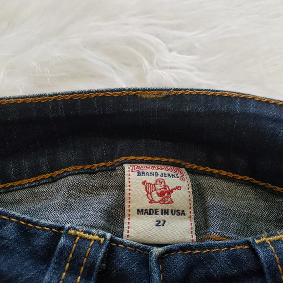True Religion Joey Stretch Dark Wash Flare Jeans - Picture 5 of 8